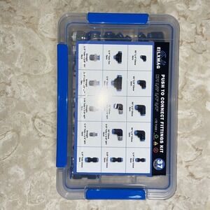 Eilxmag Push to Connect Fittings Kit NPT 1/2" 1/4" 3/8"‎ 37 pcs